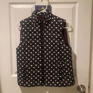 b&w polka dot vest